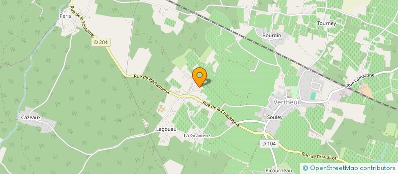 localisation de l'entreprise MADAME COLETTE DUBOS  VERTHEUIL