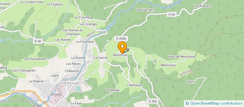 localisation de l'entreprise MADAME COLETTE GOURBEYRE  BERTIGNAT