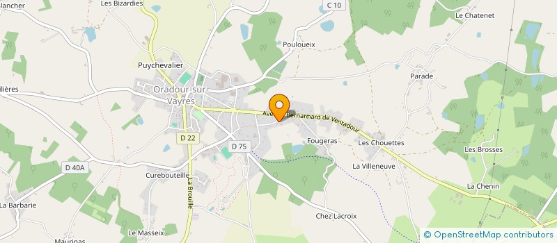 localisation de l'entreprise MADAME COLETTE HOUZET à ORADOUR-SUR-VAYRES