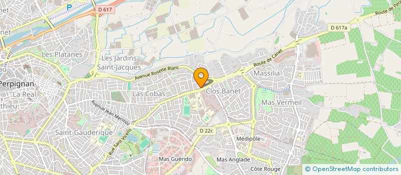 localisation de l'entreprise MADAME COLETTE JEANDOT  PERPIGNAN