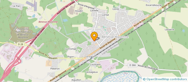 localisation de l'entreprise MADAME COLETTE LANNEVERE  BENESSE-MAREMNE