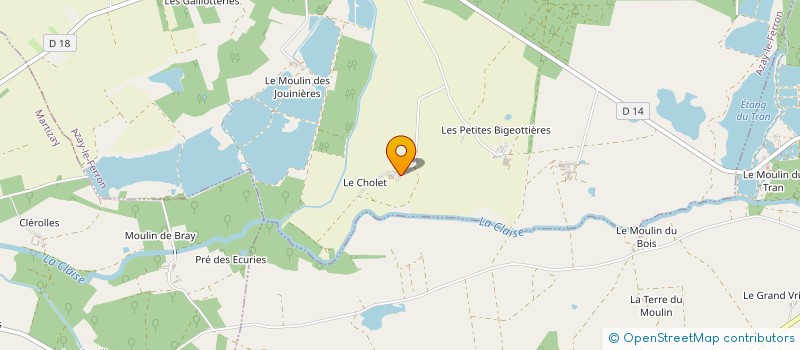 localisation de l'entreprise MADAME COLETTE LEVRAT à AZAY-LE-FERRON