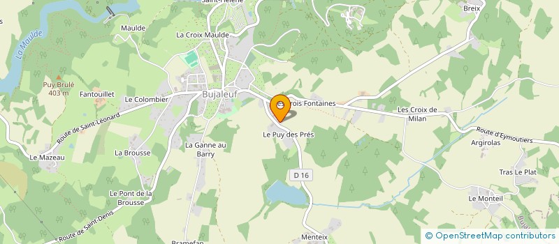 localisation de l'entreprise MADAME COLETTE LHERITIER  BUJALEUF