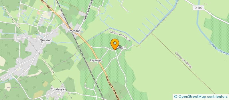 localisation de l'entreprise MADAME COLETTE LLEU  GAILLAN-EN-MEDOC