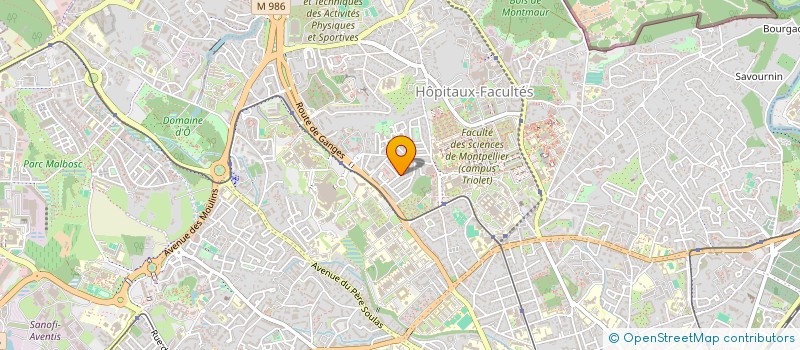 localisation de l'entreprise MADAME COLETTE MARIE MARGUE GRONDIN à MONTPELLIER