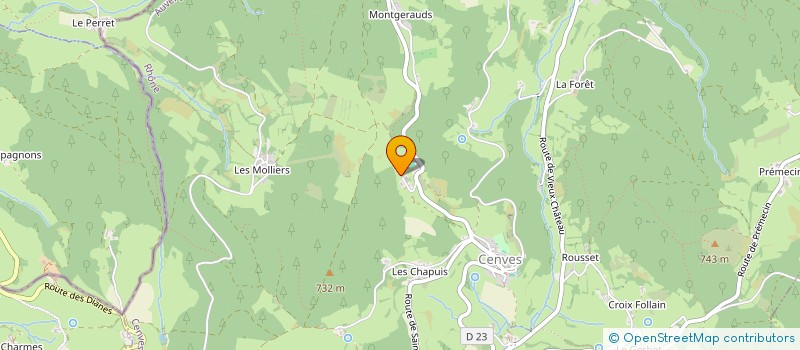 localisation de l'entreprise MADAME COLETTE MARIEAUD  CENVES