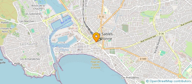 localisation de l'entreprise MADAME COLETTE MERCIER à LES SABLES D'OLONNE