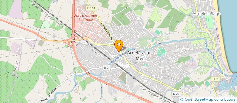 localisation de l'entreprise MADAME COLETTE MONTAGNE  ARGELES-SUR-MER