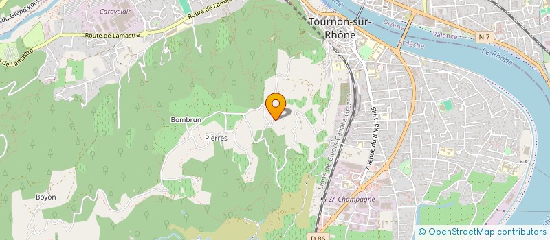 localisation de l'entreprise MADAME COLETTE PEYSSONNEAUX à TOURNON-SUR-RHONE