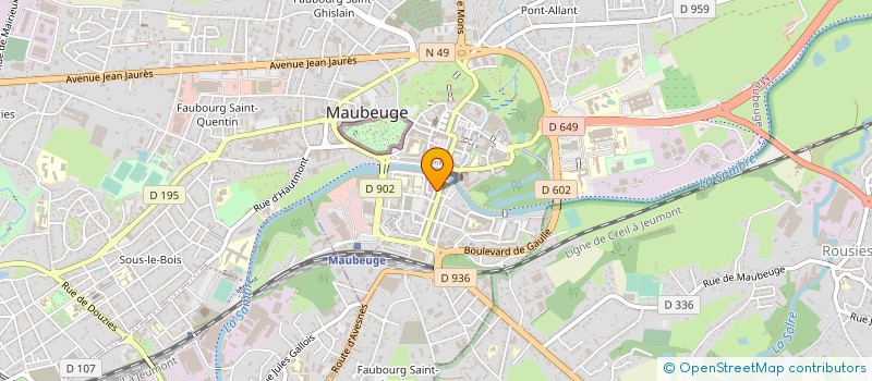 localisation de l'entreprise MADAME COLETTE PIRARD  MAUBEUGE