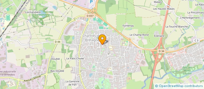 localisation de l'entreprise MADAME COLETTE RENOUARD  CHARTRES-DE-BRETAGNE