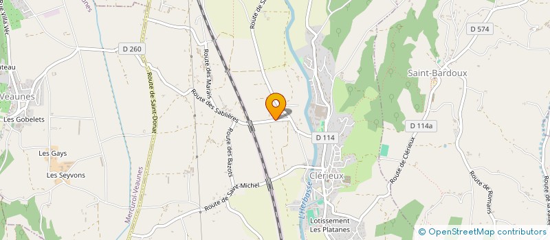 localisation de l'entreprise MADAME COLETTE RIBAUD  CLERIEUX