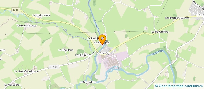 localisation de l'entreprise MADAME COLETTE ROULIN  SAINT PAUL LE GAULTIER