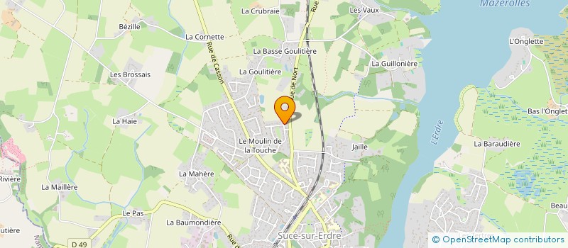 localisation de l'entreprise MADAME COLETTE ROUSSEAU à SUCE-SUR-ERDRE