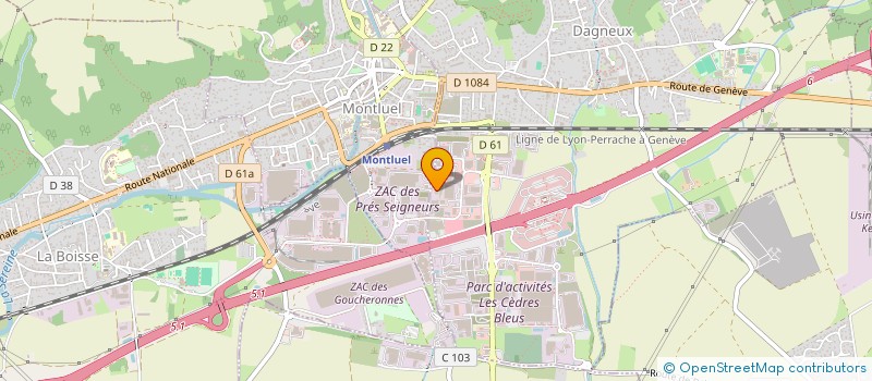 localisation de l'entreprise MADAME COLETTE THENON  MONTLUEL