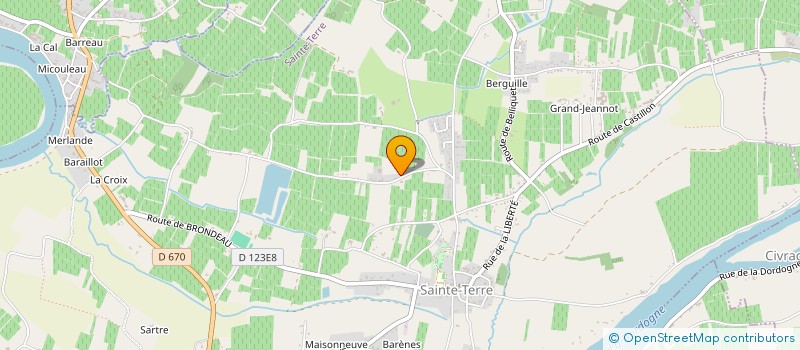 localisation de l'entreprise MADAME COLETTE TOUJA  SAINTE-TERRE