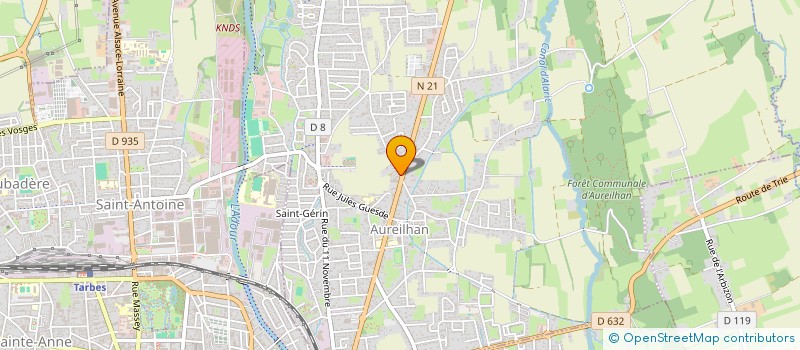 localisation de l'entreprise MADAME COLETTE WOLFF  AUREILHAN