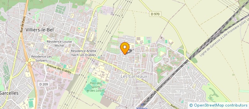 localisation de l'entreprise MADAME COLINE CARADAIS  VILLIERS-LE-BEL