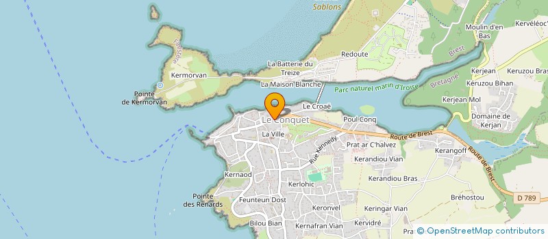 localisation de l'entreprise MADAME COLINE JOUAN  LE CONQUET