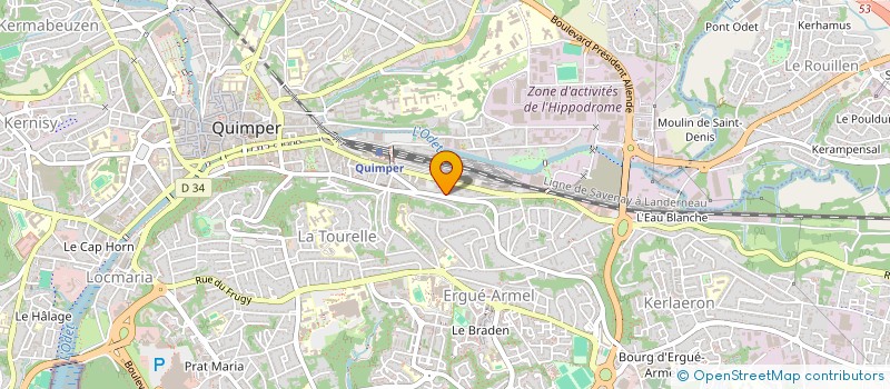 localisation de l'entreprise MADAME COLINE KRYS à QUIMPER