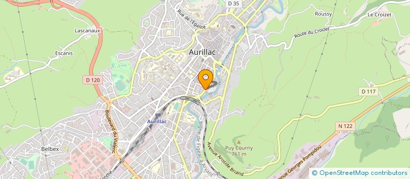 localisation de l'entreprise MADAME COLINE MERCIER à AURILLAC