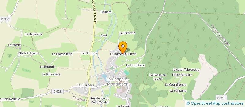 localisation de l'entreprise MADAME COLINE ROUSSEAU à LA CHAPELLE-MONTLIGEON