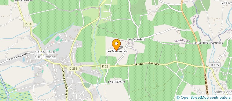 localisation de l'entreprise MADAME COLLETTE CHATAIGNER  SAINT-CIERS-SUR-GIRONDE