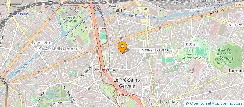 localisation de l'entreprise MADAME CONSTANCE HENROT  PANTIN