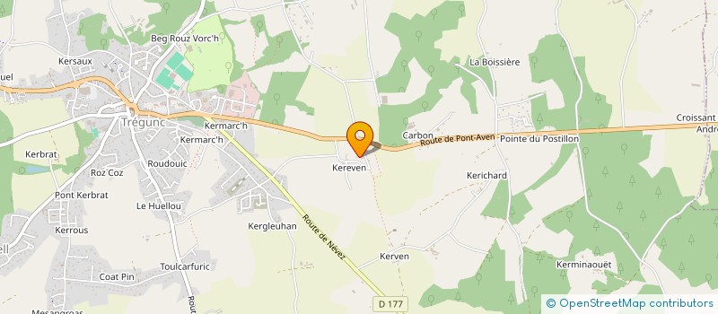 localisation de l'entreprise MADAME CONSTANCE RUELLOU  TREGUNC