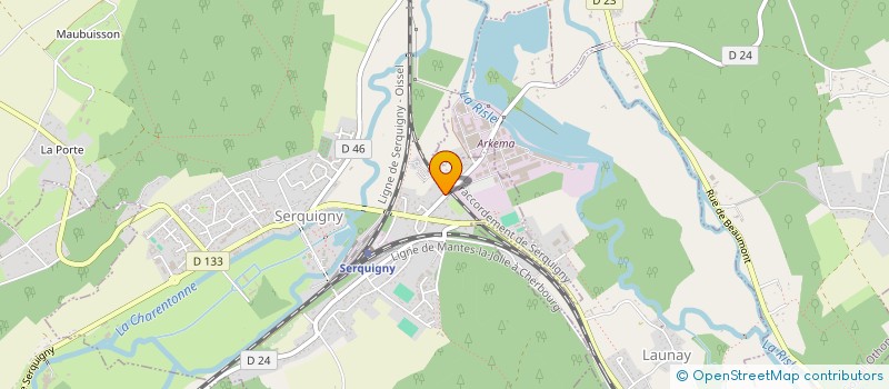 localisation de l'entreprise MADAME CORALIE AMELOT  SERQUIGNY