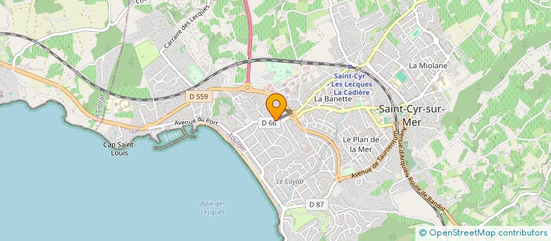 localisation de l'entreprise MADAME CORALIE ANGELI à SAINT-CYR-SUR-MER