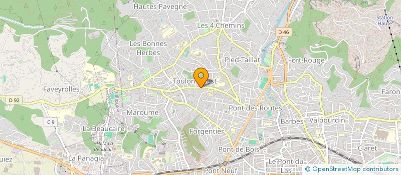 localisation de l'entreprise MADAME CORALIE ARNOUX  TOULON