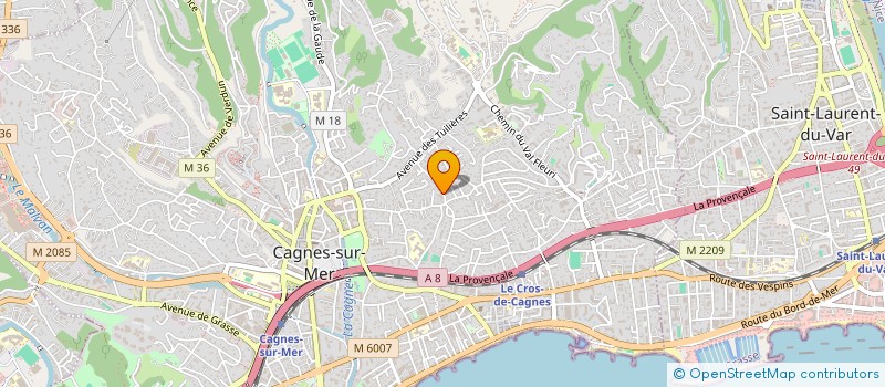 localisation de l'entreprise MADAME CORALIE BAILLEUX à CAGNES SUR MER