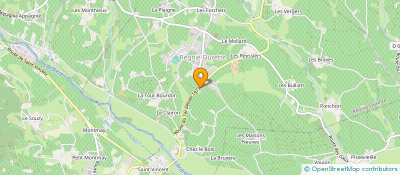 localisation de l'entreprise MADAME CORALIE BATHIAS  REGNIE-DURETTE