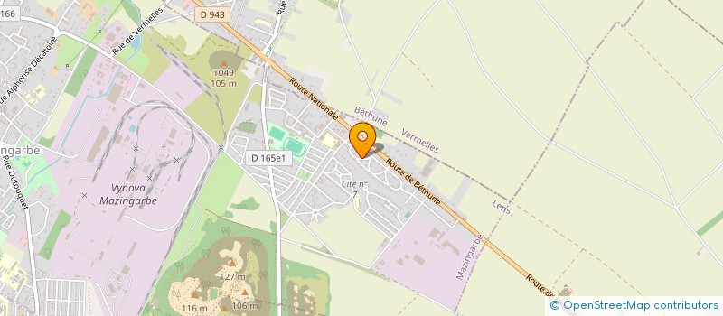 localisation de l'entreprise MADAME CORALIE BECQUART  MAZINGARBE