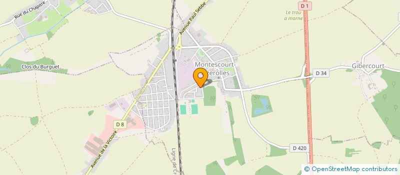 localisation de l'entreprise MADAME CORALIE BERGER  MONTESCOURT-LIZEROLLES