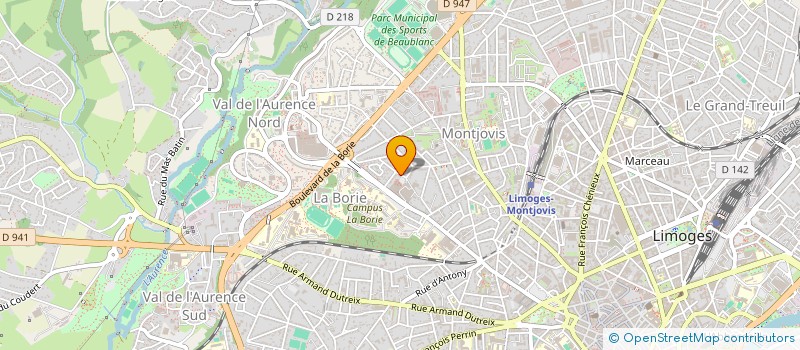 localisation de l'entreprise MADAME CORALIE BERGUIN à LIMOGES