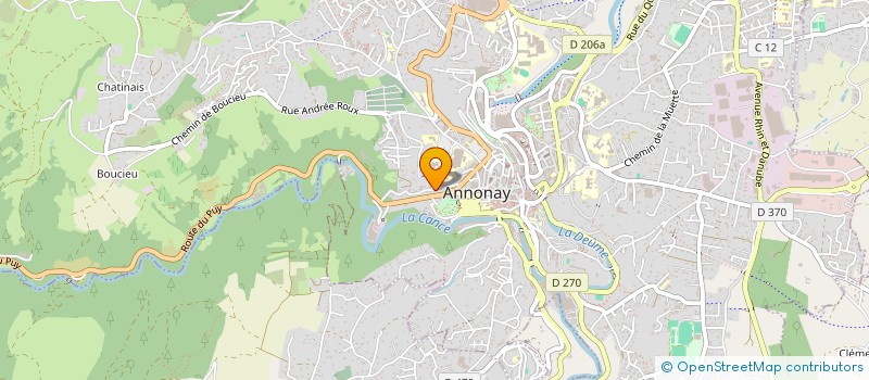 localisation de l'entreprise MADAME CORALIE BOUVET  ANNONAY