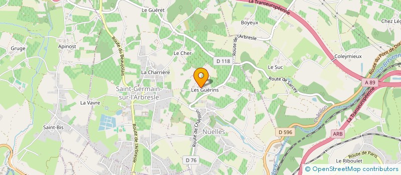 localisation de l'entreprise MADAME CORALIE CARRET  SAINT-GERMAIN-NUELLES