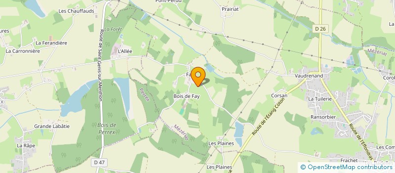 localisation de l'entreprise MADAME CORALIE CARRETTE  MEZERIAT