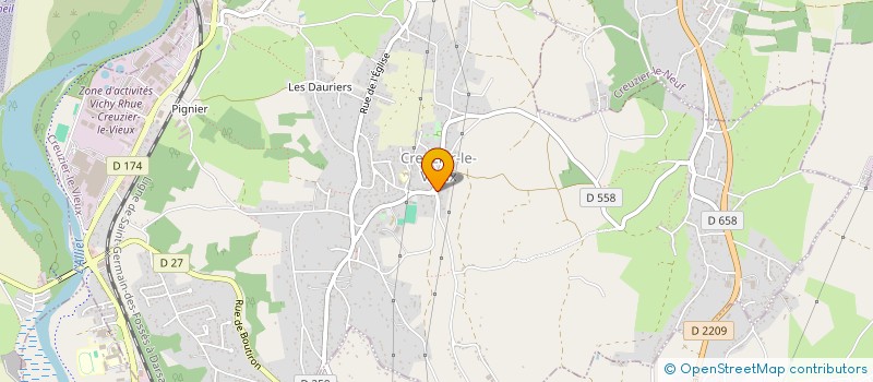 localisation de l'entreprise MADAME CORALIE COMBACON GIMEL  CREUZIER-LE-NEUF