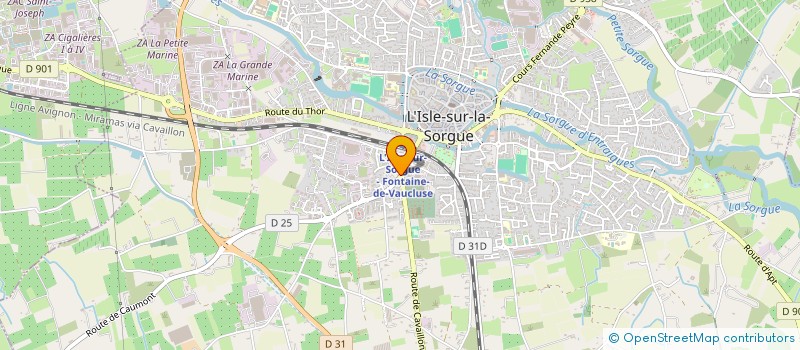 localisation de l'entreprise MADAME CORALIE DAVID à L'ISLE-SUR-LA-SORGUE