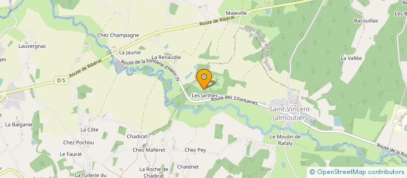 localisation de l'entreprise MADAME CORALIE DEVOS  SAINT-VINCENT-JALMOUTIERS