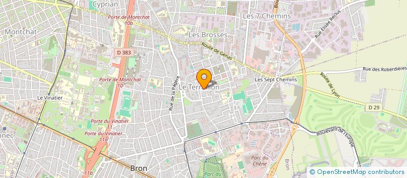 localisation de l'entreprise MADAME CORALIE GALLAY  BRON