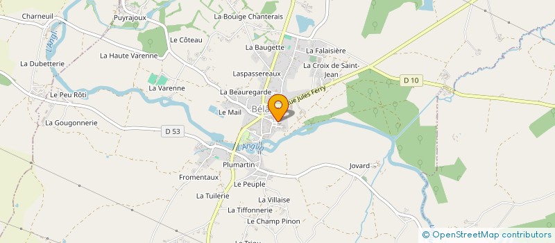 localisation de l'entreprise MADAME CORALIE GAULTIER à BELABRE
