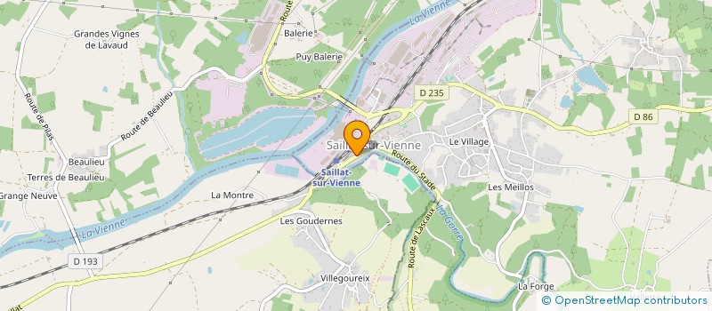 localisation de l'entreprise MADAME CORALIE GIMENEZ  SAILLAT-SUR-VIENNE