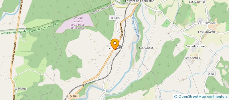 localisation de l'entreprise MADAME CORALIE GINOUX  LA BATIE-MONTSALEON