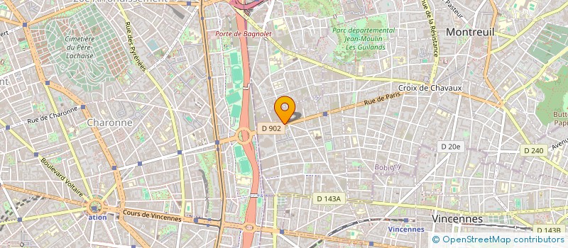 localisation de l'entreprise MADAME CORALIE GRANDJEAN à MONTREUIL