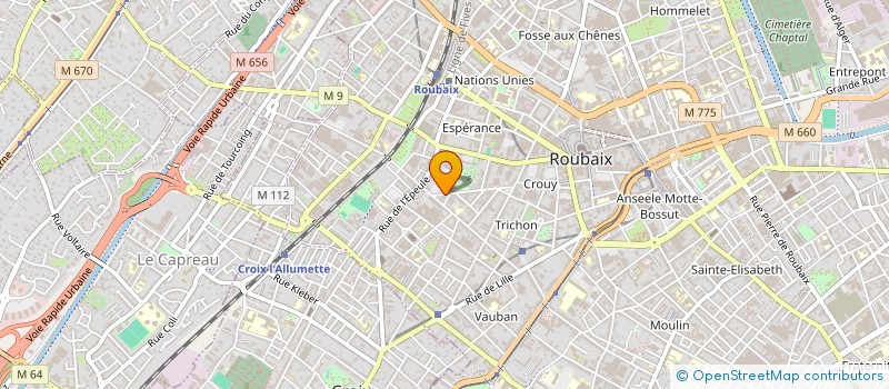 localisation de l'entreprise MADAME CORALIE GRIMAULT à ROUBAIX