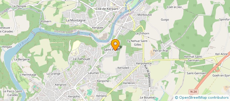 localisation de l'entreprise MADAME CORALIE GUERIN  HENNEBONT